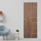 Kit Porta De Madeira Decorada 215x75cm Com Batente De Aço 06c