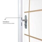 Kit Porta De Madeira Decorada 215x75cm Com Batente De Aço 6cm