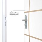 Kit Porta De Madeira Decorada 215x75cm Com Batente De Aço 6cm