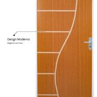 Kit Porta De Madeira Decorada 215x75cm Com Batente De Aço 6cm