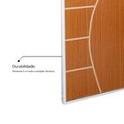 Kit Porta De Madeira Decorada 215x75cm Com Batente De Aço 6cm