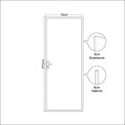 Kit Porta De Madeira Decorada 215x75cm Com Batente De Aço 6cm