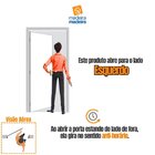 Kit Porta De Madeira Decorada 215x84cm Batente 16cm Gaucha Ipê