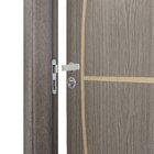 Kit Porta De Madeira Decorada 215x84cm Com Batente De Mdf Ult