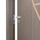 Kit Porta De Madeira Decorada 215x84cm Com Batente De Mdf Ult