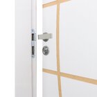 Kit Porta De Madeira Decorada 215x84cm Com Batente De Mdf Ult