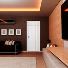 Kit Porta De Madeira Decorada 215x84cm Com Batente De Mdf Ult