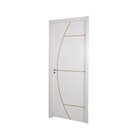 Kit Porta De Madeira Decorada 215x84cm Com Batente De Mdf Ult