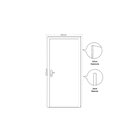 Kit Porta De Madeira Decorada 215x84cm Com Batente De Mdf Ult