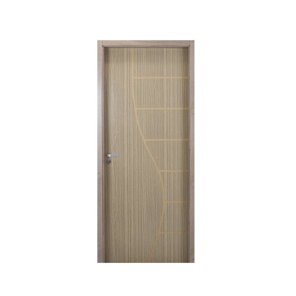 Kit Porta De Madeira Decorada 215x84cm Com Batente De Mdf Ult