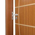 Kit Porta De Madeira Decorada 215x84cm Com Batente De Mdf Ult