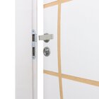 Kit Porta De Madeira Decorada 215x84cm Com Batente De Mdf Ult