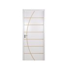 Kit Porta De Madeira Decorada 215x84cm Com Batente De Mdf Ult