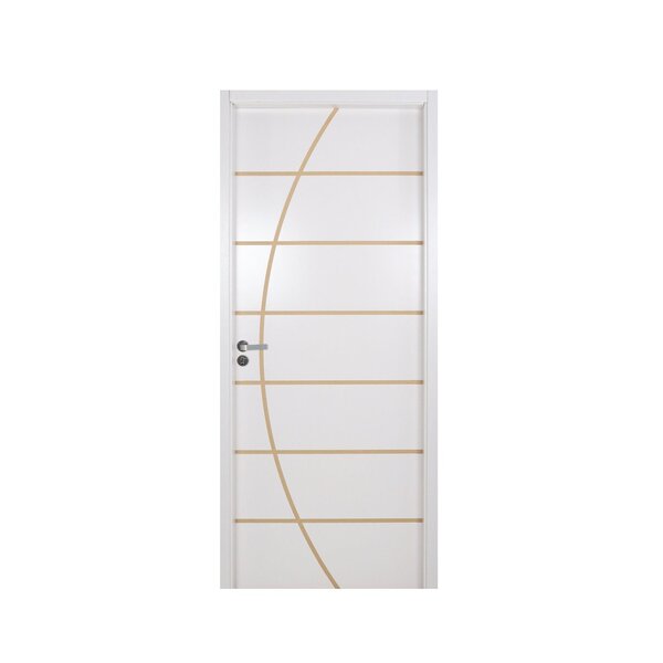 Kit Porta De Madeira Decorada 215x84cm Com Batente De Mdf Ult