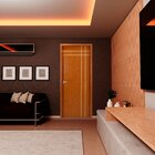 Kit Porta De Madeira Decorada 215x94cm Com Batente De Mdf Ult