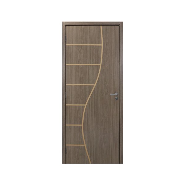 Kit Porta De Madeira Decorada 215x94cm Com Batente De Mdf Ult