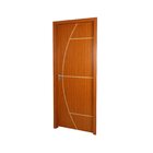 Kit Porta De Madeira Decorada 215x94cm Com Batente De Mdf Ult