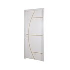 Kit Porta De Madeira Decorada 215x94cm Com Batente De Mdf Ult