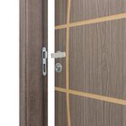 Kit Porta De Madeira Decorada 215x94cm Com Batente De Mdf Ult