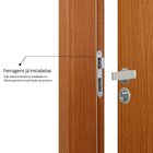 Kit Porta De Madeira Decorada 215x94cm Com Batente De Mdf Ult