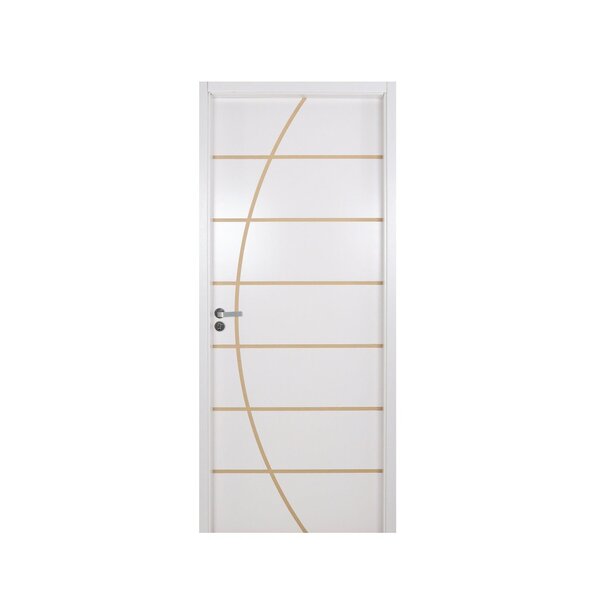 Kit Porta De Madeira Decorada 215x94cm Com Batente De Mdf Ult