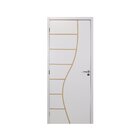 Kit Porta De Madeira Decorada 215x94cm Com Batente De Mdf Ult