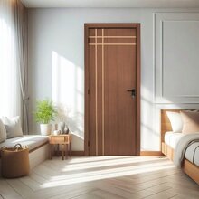 Kit Porta De Madeira Decorada 215x94cmbatente 10cm Mantiqueir