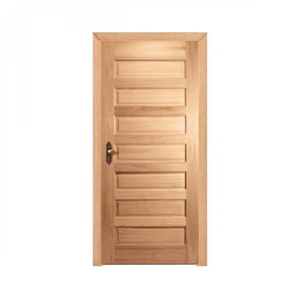 Kit Porta De Madeira Direita 213cmx104,5cmx12cm Pe28 Esel Nat