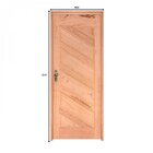 Kit Porta De Madeira Direita 213cmx84,5cmx12cm Pe26 Esel Natu