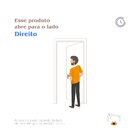 Kit Porta De Madeira Direita 213cmx84,5cmx9cm Pe801 Pop Esel