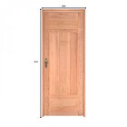 Kit Porta De Madeira Direita 213cmx94,5cmx12cm Pe27 Esel Natu