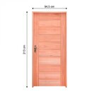 Kit Porta de Madeira Direita 94,5cmx213cmx12cm PE30 Esel Natu