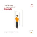 Kit Porta De Madeira Esquerda 213cmx84,5cmx12cm Pe15 Esel Nat