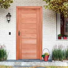 Kit Porta de Madeira Esquerda 94,5cmx213cmx12cm PE30 Esel Nat