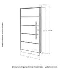 Kit Porta De Madeira Frisada 210x102cm Batente 14cm Fechadura
