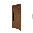 Kit Porta De Madeira Frisada 210x102cm Batente 14cm Fechadura