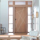 Kit Porta De Madeira Frisada 210x62cm Batente 14cm Fechadura