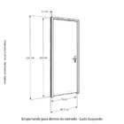 Kit Porta De Madeira Frisada 210x90cm Batente 14cm Fechadura