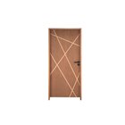 Kit Porta De Madeira Frisada 215,5x86,5cm Batente 14cm Fechad