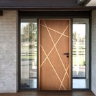 Kit Porta De Madeira Frisada 215,5x86,5cm Batente 14cm Fechad