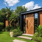 Kit Porta De Madeira Frisada 215x109cm Batente 14cm Fechadura