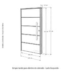 Kit Porta De Madeira Frisada 215x109cm Batente 14cm Fechadura