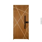 Kit Porta De Madeira Frisada 215x109cm Batente 14cm Fechadura