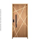 Kit Porta De Madeira Frisada 215x109cm Batente 14cm Fechadura