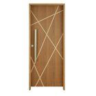 Kit Porta De Madeira Frisada 215x109cm Batente 14cm Fechadura