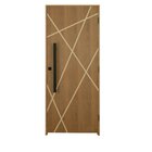 Kit Porta De Madeira Frisada 215x109cm Batente 14cm Fechadura