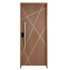 Kit Porta De Madeira Frisada 215x117cm Batente 14cm Fechadura