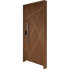 Kit Porta De Madeira Frisada 215x117cm Batente 14cm Fechadura