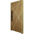 Kit Porta De Madeira Frisada 215x117cm Batente 14cm Fechadura