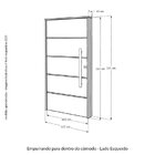 Kit Porta De Madeira Frisada 215x117cm Batente 14cm Fechadura